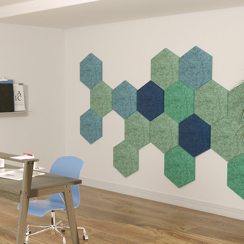 Customize your entire wall with these unique hex wall panels that are available in a variety of colors.